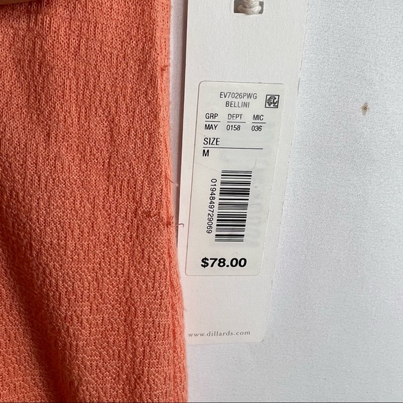 EVERY Crew Neck Sleeveless Thigh High Side Slit Midi Dress Bellini NWT Medium - Picture 3 of 8